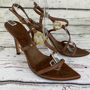 Gucci Women's 7B Sandals GG Logo Heels